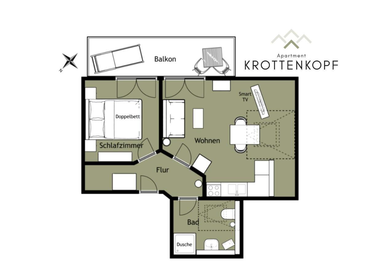 Das Bergquartier - Ferienwohnung Krottenkopf Oberau  Exterior foto